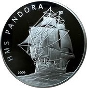 5 Dollars HMS Pandora, Palau, 2006 reverse image