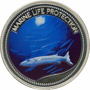 5 Dollars Barracuda, Palau, 2006 reverse image