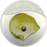 5 Dollars Pearl Oyster, Palau, 2007 reverse image