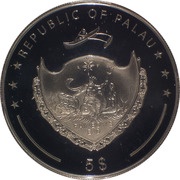 5 Dollars Olympic Games 2008 obverse image
