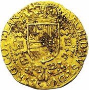 1 Sovereign - Charles II Early type, Belgium, 1666-1685 reverse image
