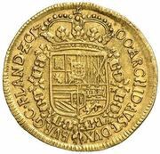 1 Sovereign - Charles II Late type, Belgium, 1700 reverse image