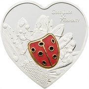 5 Dollars Ladybug in Cloisonné, Palau, 2009 reverse image