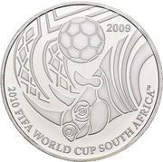 5 Dollars 2010 World Football Cup South Africa, Palau, 2009 reverse image