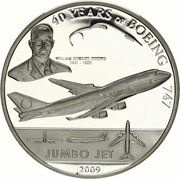 5 Dollars Boeing Jumbo Jet, Palau, 2009 reverse image