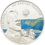 5 Dollars Statues of Easter Island, Palau, 2010 reverse image