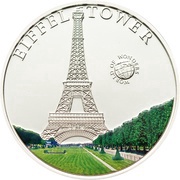5 Dollars Eiffel Tower, Palau, 2010 reverse image