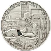 5 Dollars Sapphire, Palau, 2010 reverse image