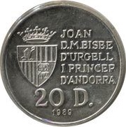 20 Diners - Joan Martí i Alanis XXV Summer Olympic Games obverse image