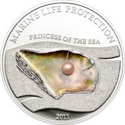 5 Dollars Princess of the Sea, Palau, 2011 reverse image
