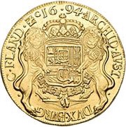 1 Gold Ducaton - Charles II, Belgium, 1694 reverse image