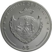 5 Dollars FIFA World Cup Brazil obverse image