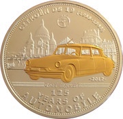 5 Dollars Citroën DS 19, Palau, 2012 reverse image