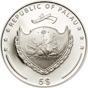 5 Dollars Green Freshwater Pearl obverse image
