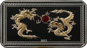 5 Dollars Year of the Dragon: Playing Ball; gilded, Palau, 2012 reverse image