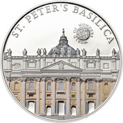 5 Dollars St. Peter's Basilica, Palau, 2013 reverse image
