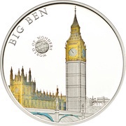 5 Dollars Big Ben, Palau, 2013 reverse image