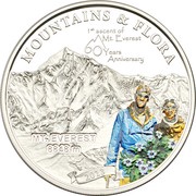 5 Dollars 60 Years Everest, Palau, 2013 reverse image