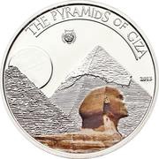 5 Dollars Pyramids of Giza, Palau, 2013 reverse image