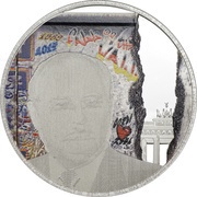 5 Dollars The Fall of the Berlin Wall, Palau, 2014 reverse image