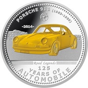 5 Dollars Porsche 911, Palau, 2014 reverse image