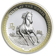 5 Dollars Year of the Horse, Palau, 2014 reverse image