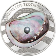 5 Dollars Rainbow of the Sea, Palau, 2015 reverse image