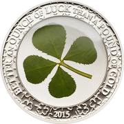 5 Dollars Ounce of Luck 2015, Palau, 2015 reverse image