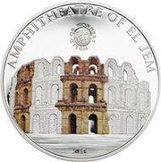 5 Dollars Amphitheatre of El Jem, Palau, 2016 reverse image