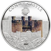 5 Dollars Conwy Castle, Palau, 2016 reverse image