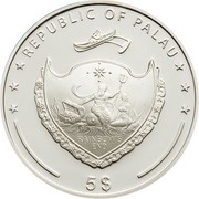 5 Dollars Year of the Monkey obverse image