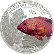 5 Dollars Coral Hind, Palau, 2016 reverse image