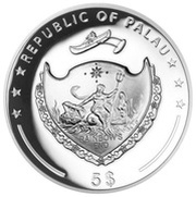 5 Dollars Year of the Monkey obverse image