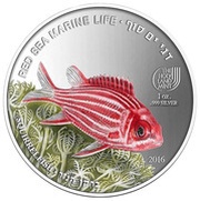 5 Dollars Squirrelfish, Palau, 2016 reverse image