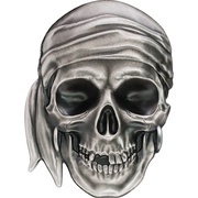 5 Dollars Pirate Skull, Palau, 2017 reverse image