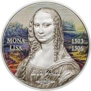 5 Dollars Mona Lisa, Palau, 2017 reverse image