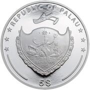 5 Dollars Daisy parrotfish obverse image