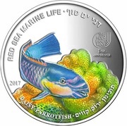 5 Dollars Daisy parrotfish, Palau, 2017 reverse image