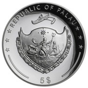5 Dollars Year of the Mouse, gilt obverse image