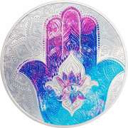 5 Dollars Hand of Hamsa, Palau, 2021 reverse image