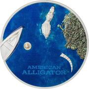 5 Dollars American Alligator, Palau, 2022 reverse image