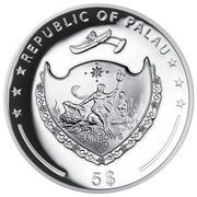 5 Dollars Year of the Tiger obverse image