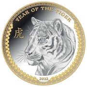 5 Dollars Year of the Tiger, Palau, 2022 reverse image