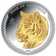 5 Dollars Year of the Tiger, Palau, 2022 reverse image