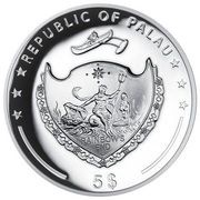 5 Dollars Year of the Tiger obverse image