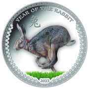 5 Dollars Year of the Rabbit, Palau, 2023 reverse image