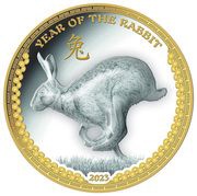 5 Dollars Year of the Rabbit, Palau, 2023 reverse image