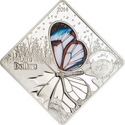 10 Dollars Glasswing butterfly obverse image
