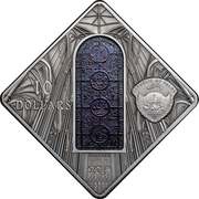 10 Dollars Canterbury Cathedral obverse image