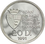 20 Diners - Joan Martí i Alanis Games of the Small States obverse image
